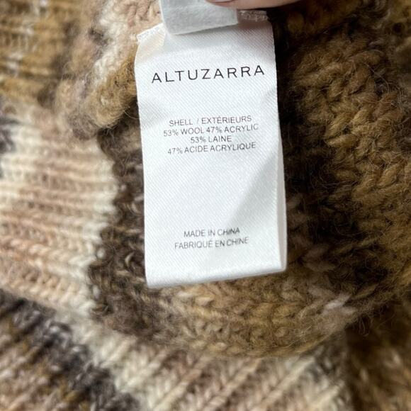 Altuzarra Kelley Oversized Striped Wool-blend Turtleneck Sweater In Brown XS - Picture 5 of 7